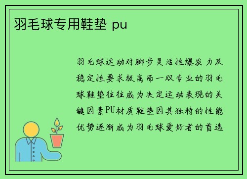 羽毛球专用鞋垫 pu